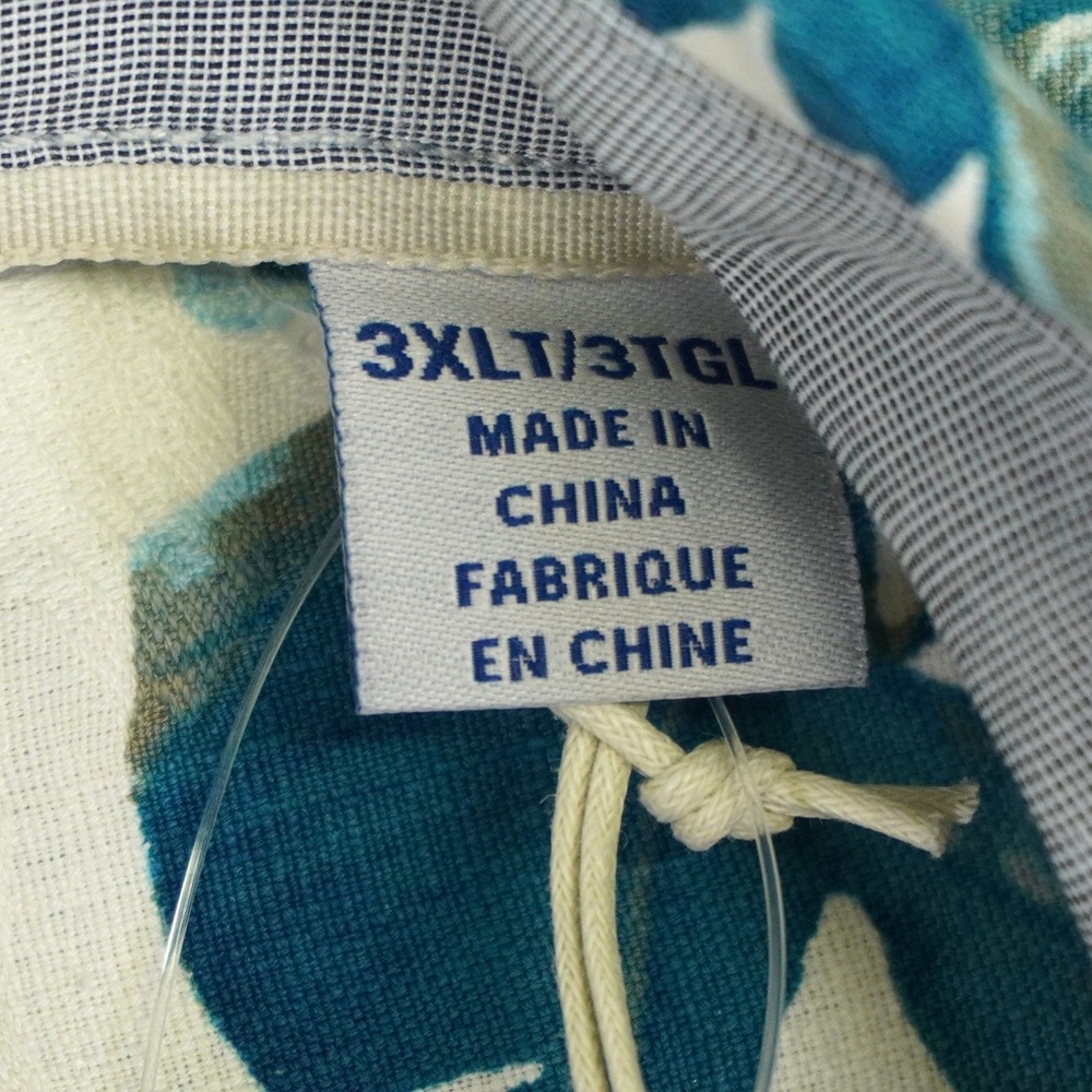 NEW Tommy Bahama Shirt Men 3XLT Frond Silk Hawaiian Tropical Leaf Print Vacation - Picture 7 of 10
